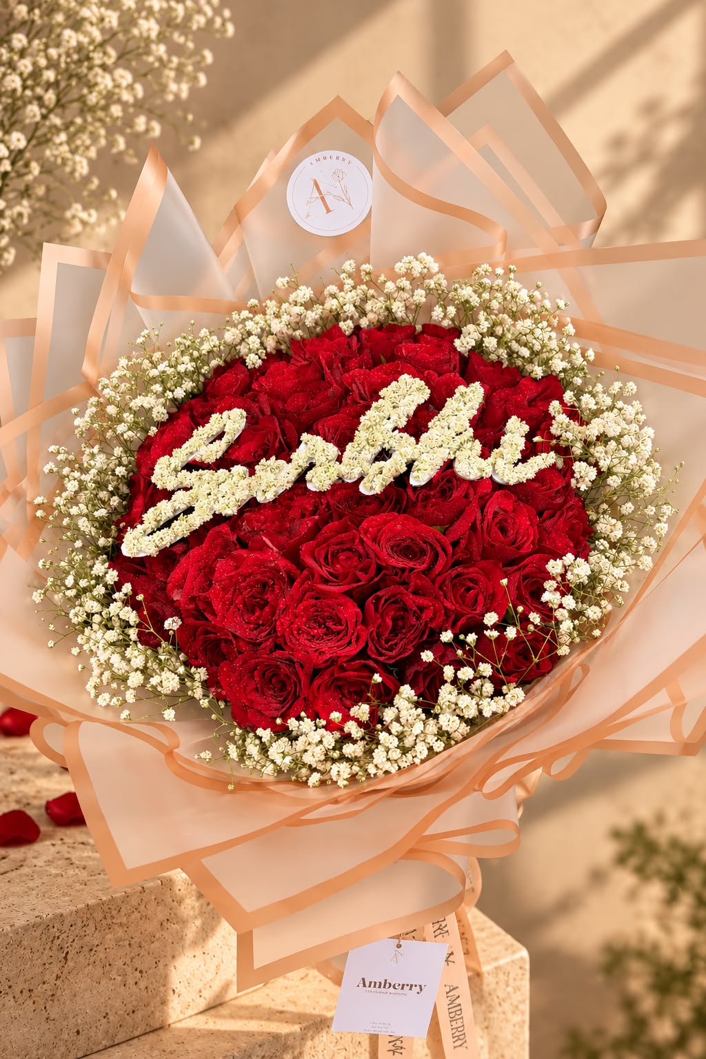 Personalised letter bouquet