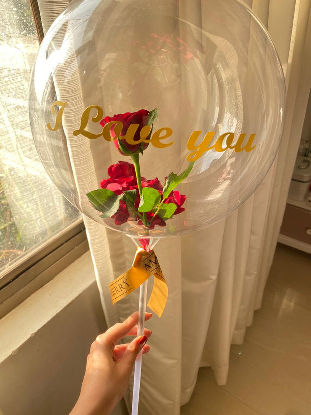 Single Rose Balloon Bouqet